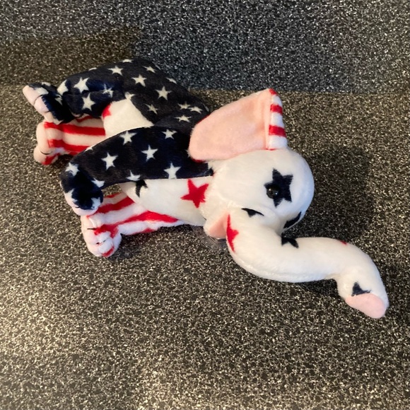 NWT Vintage “Righty 2000” Beanie Baby.Date of birth 7/4/2000. Plastic tag holder - Picture 4 of 16